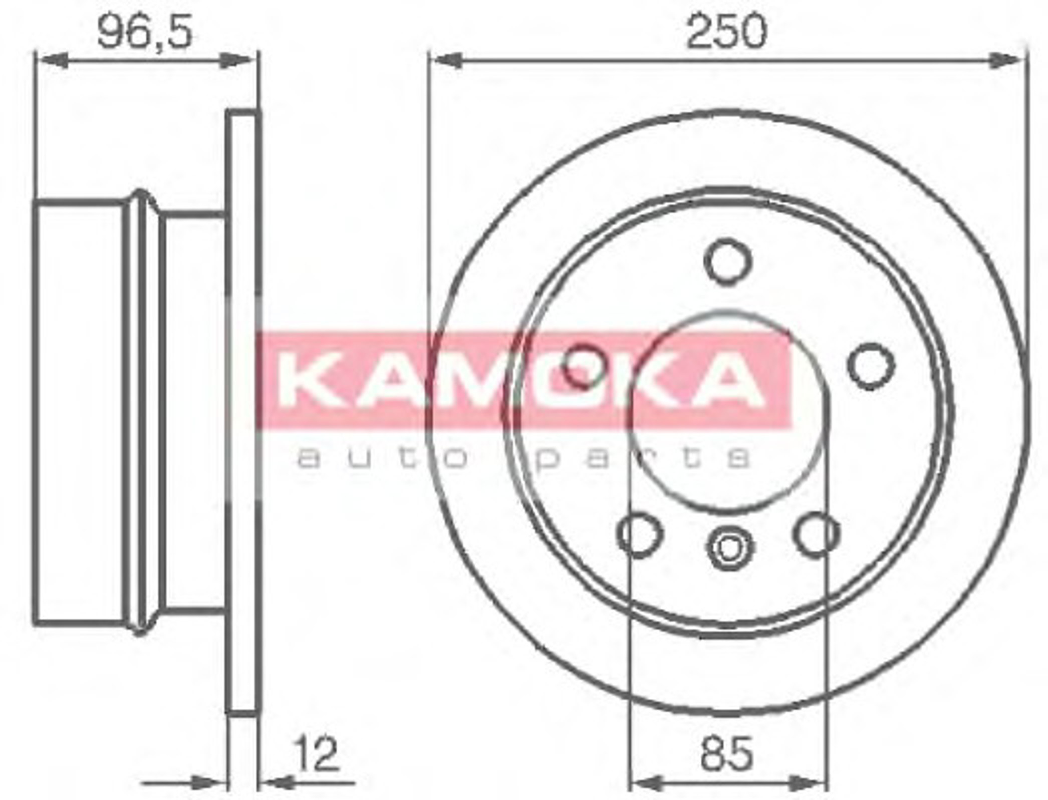 Диск тормозной KAMOKA 103454