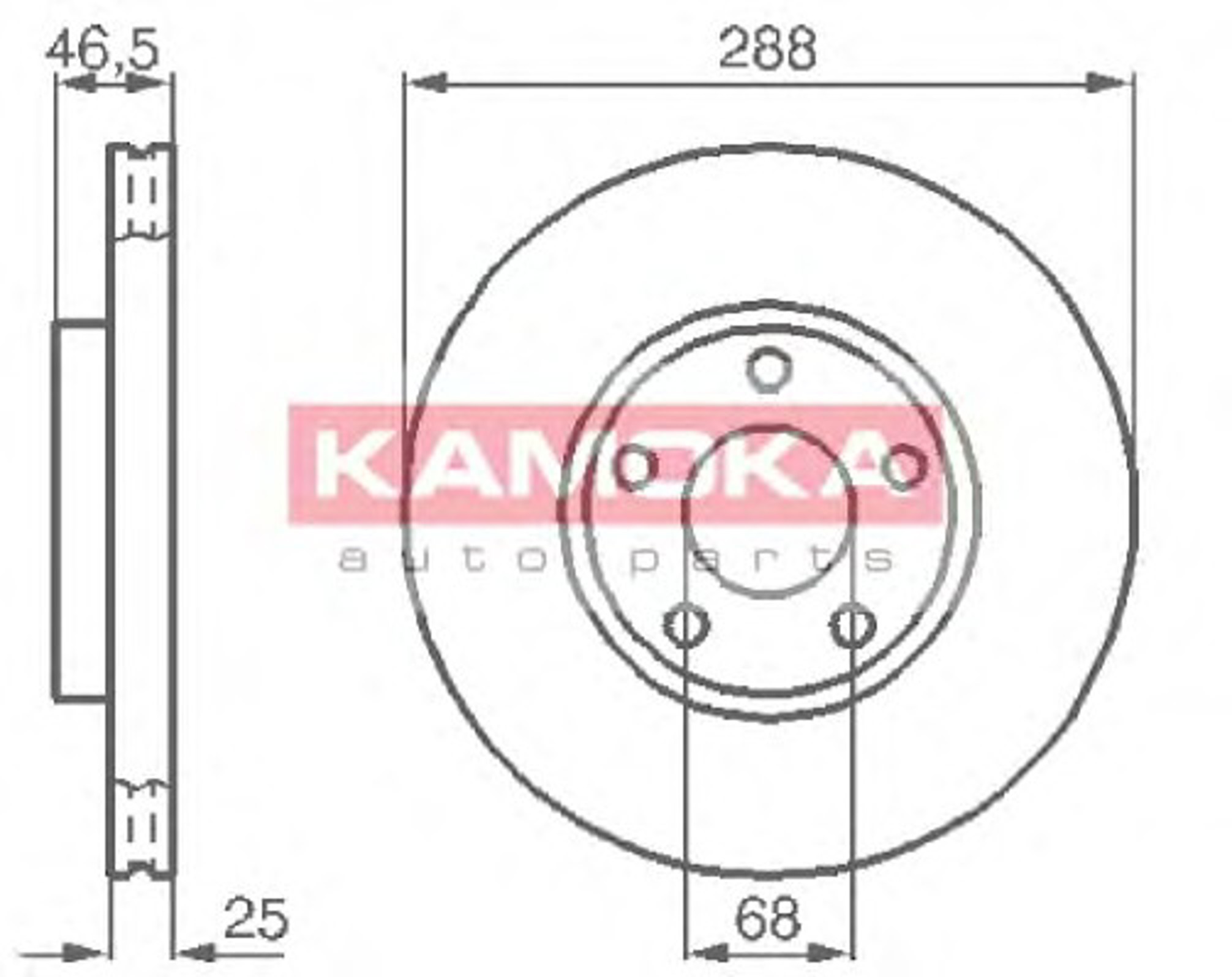 103640 KAMOKA Диск тормозной