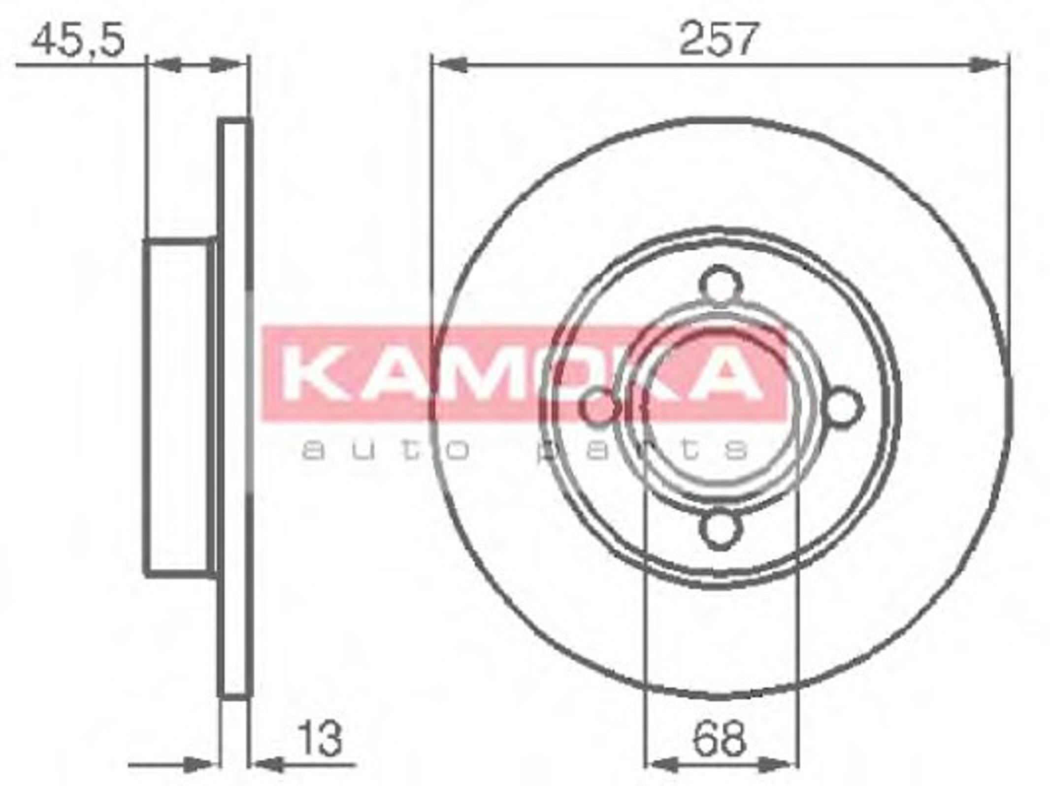 Диск тормозной KAMOKA 10396