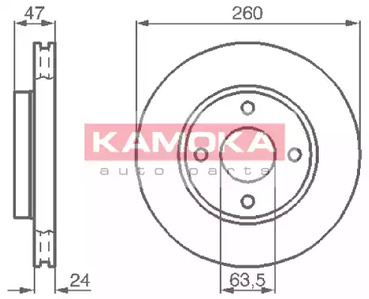 Тормозной диск KAMOKA 103728