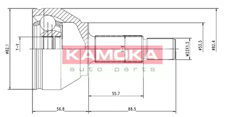 Шарнирный комплект, приводной вал KAMOKA 7092