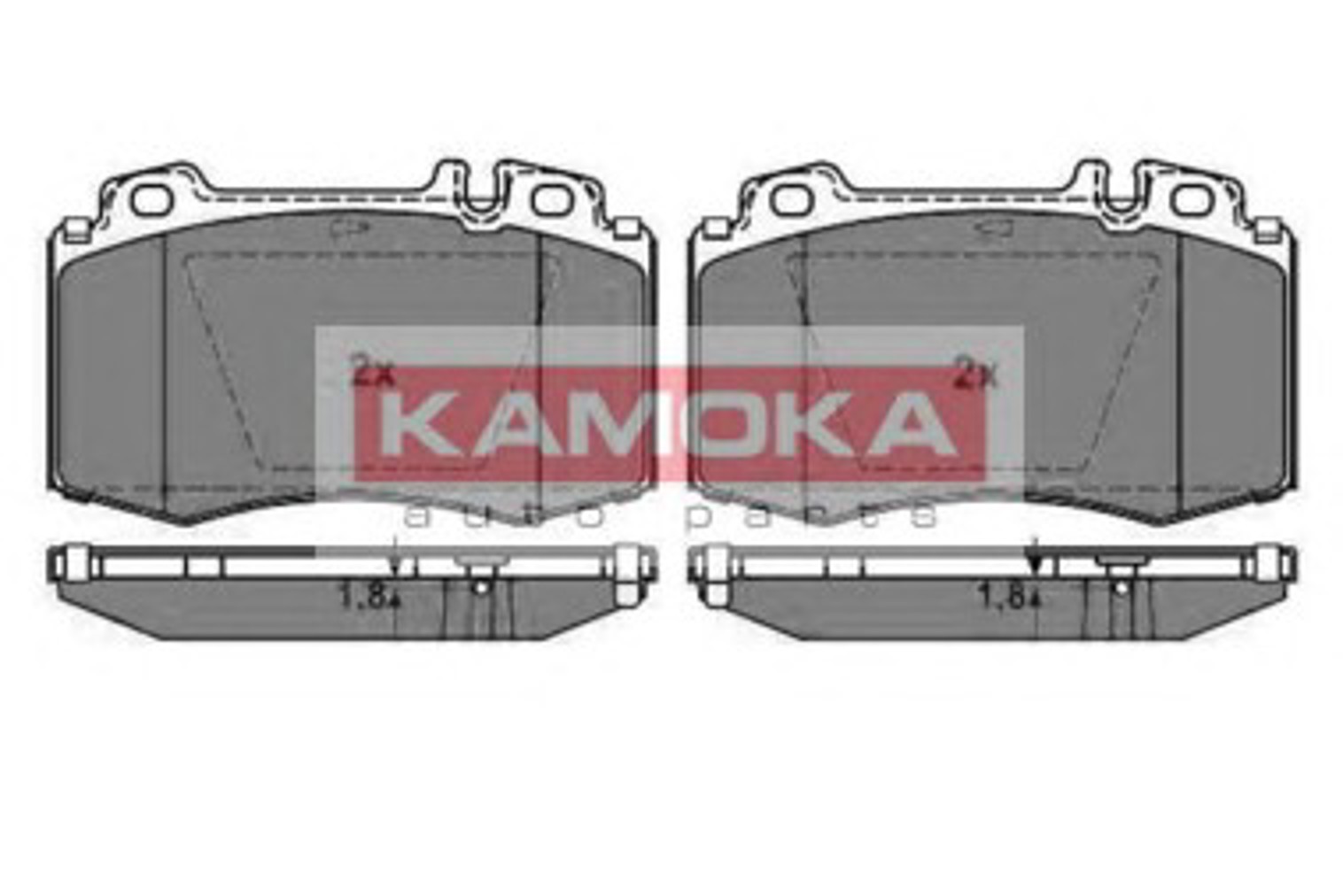 Колодки тормозные дисковые передние комплект KAMOKA JQ1012852