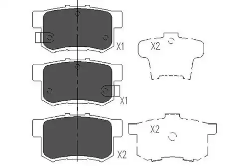 Колодки тормозные дисковые KAVO PARTS KBP-2009