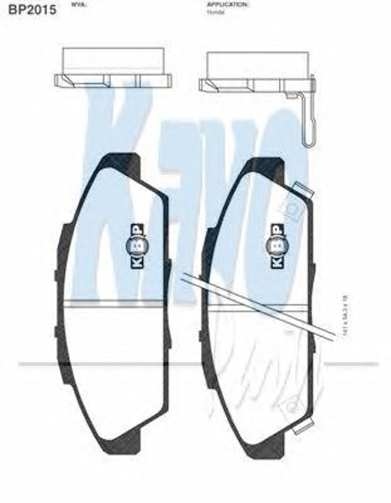 BP-2015 KAVO PARTS Колодки тормозные дисковые