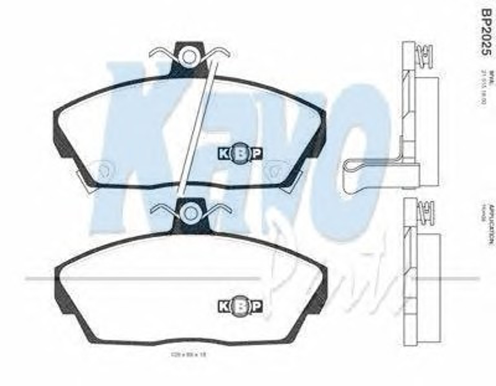 BP-2025 KAVO PARTS Колодки тормозные дисковые