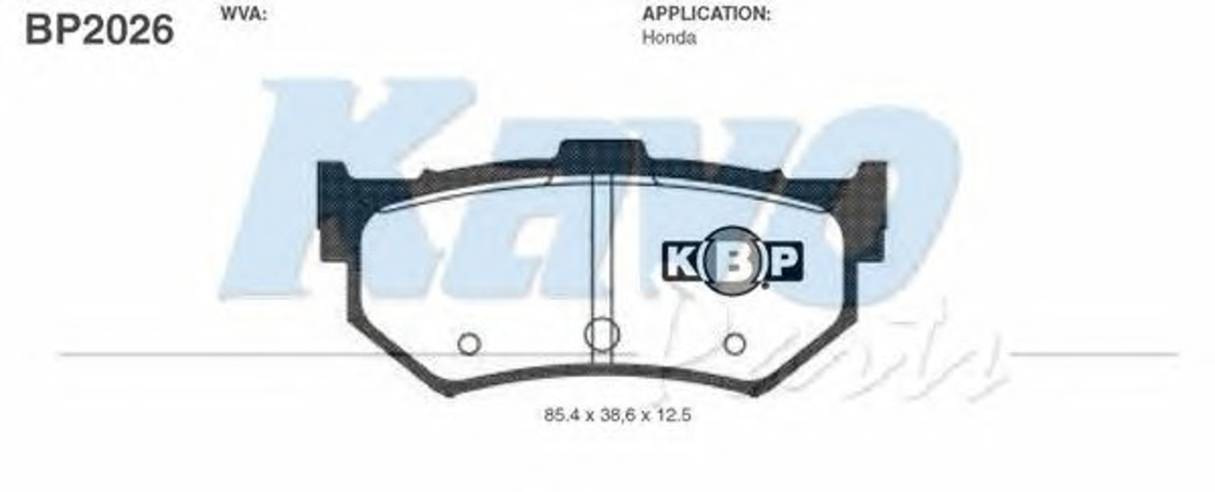 BP-2026 KAVO PARTS Колодки тормозные дисковые