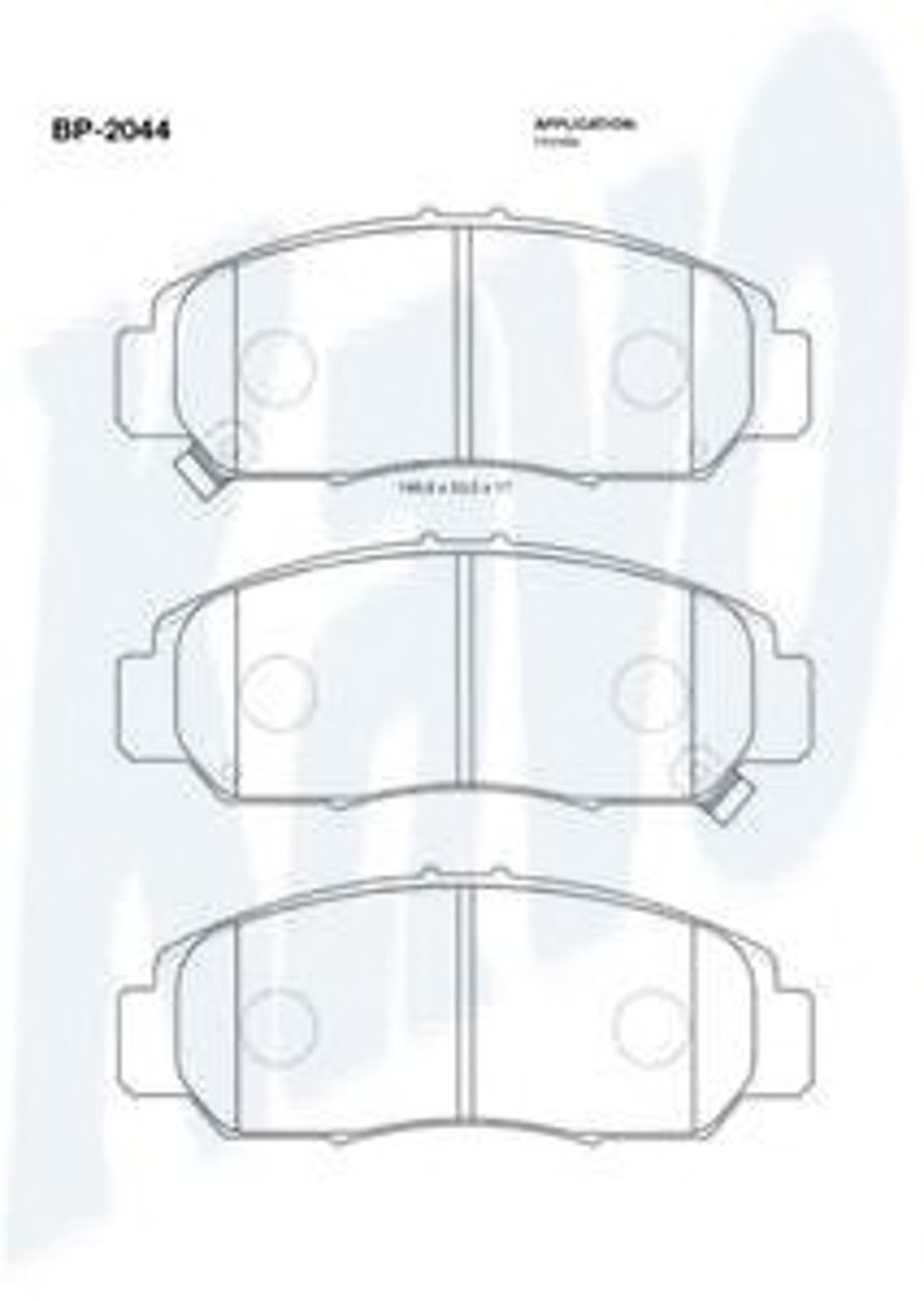 BP-2044 KAVO PARTS Колодки тормозные дисковые