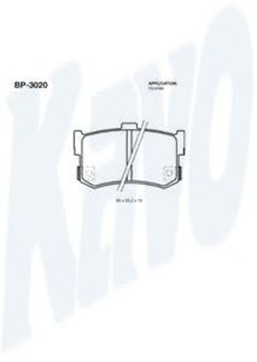 BP-3020 KAVO PARTS Колодки тормозные дисковые