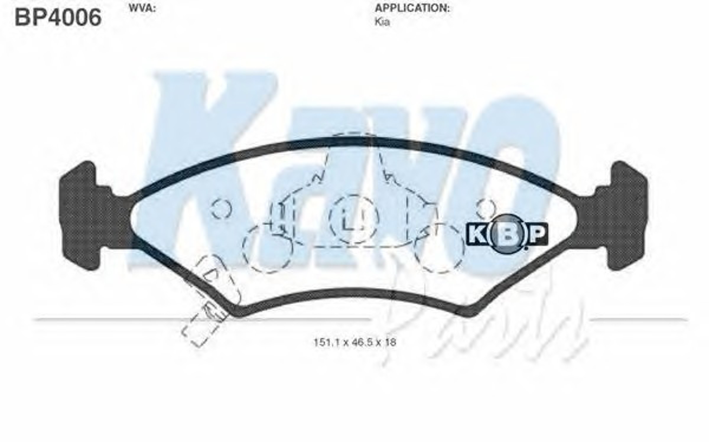 BP-4006 KAVO PARTS Колодки тормозные дисковые