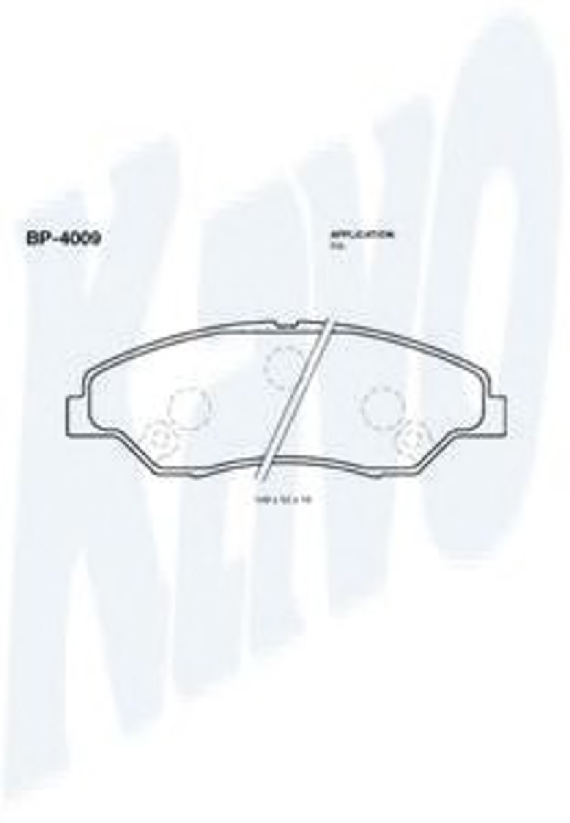 BP-4009 KAVO PARTS Колодки тормозные дисковые