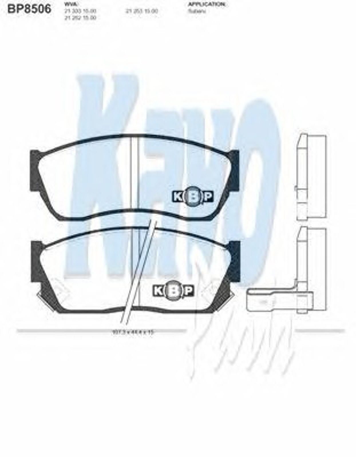 BP-8506 KAVO PARTS Колодки тормозные дисковые