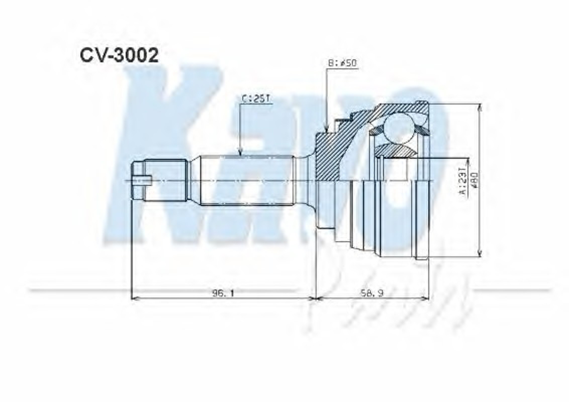 Шрус KAVO PARTS CV-3002