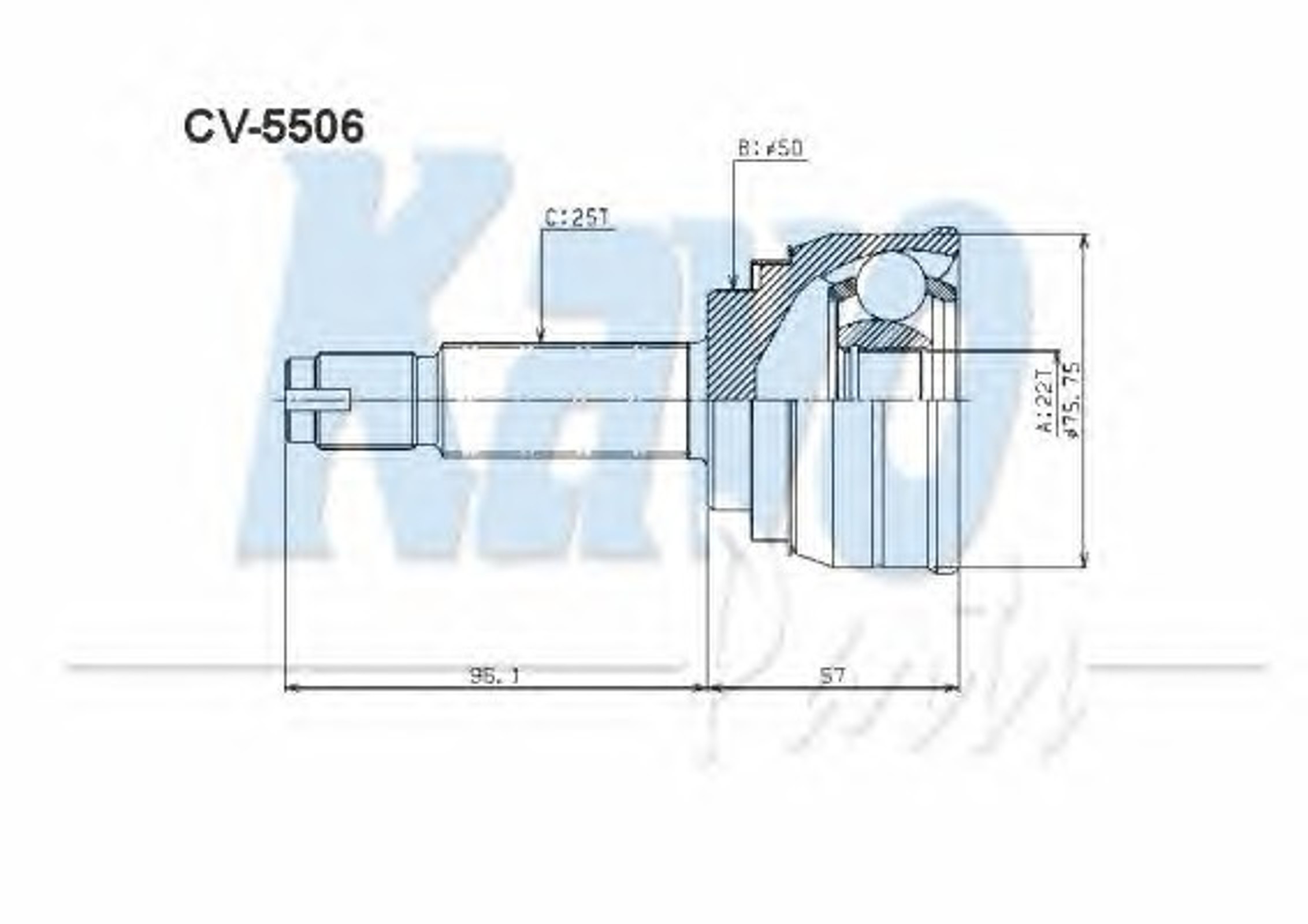 Шрус KAVO PARTS CV-5506