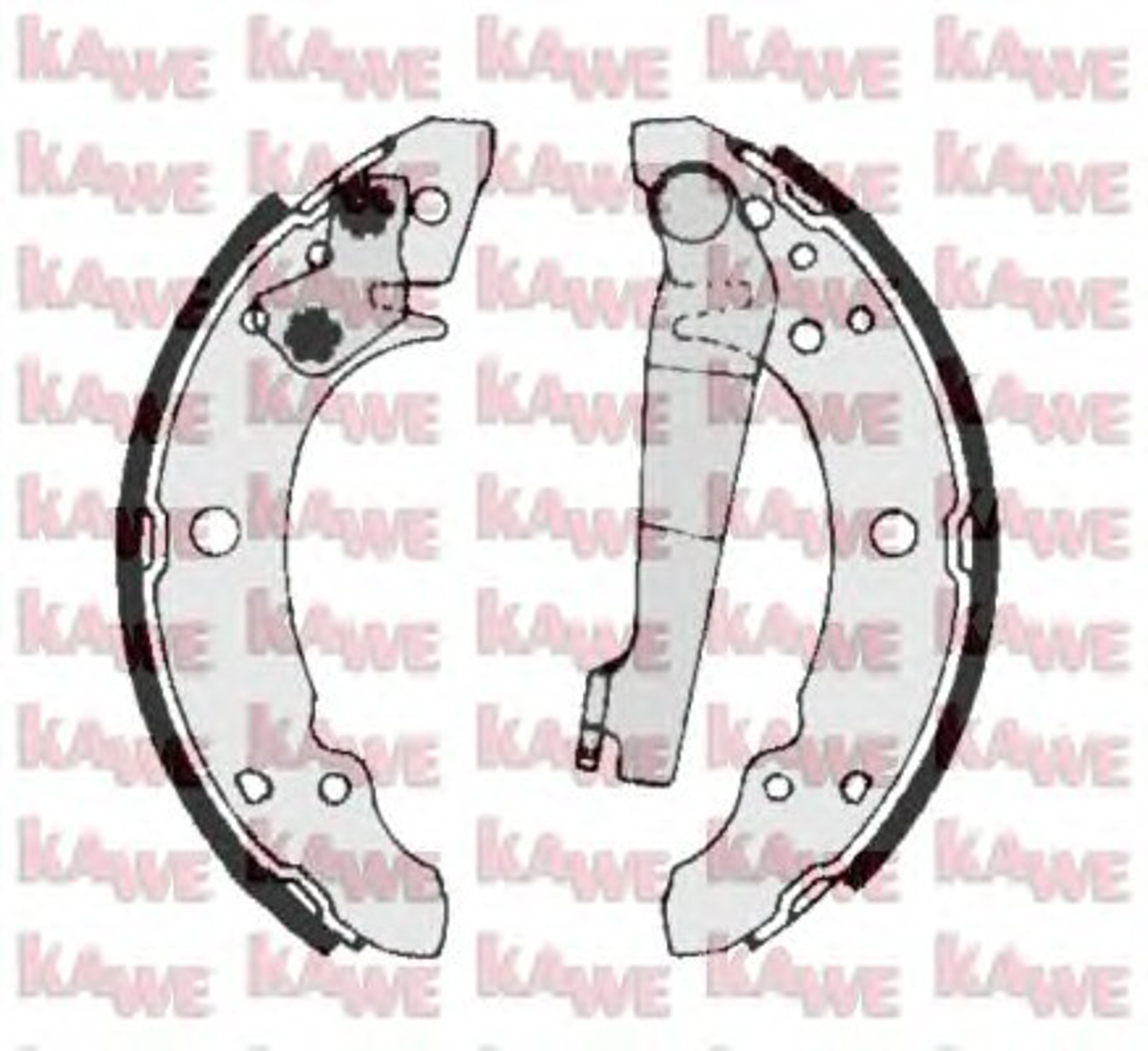Колодки тормозные барабанные KAWE 00140