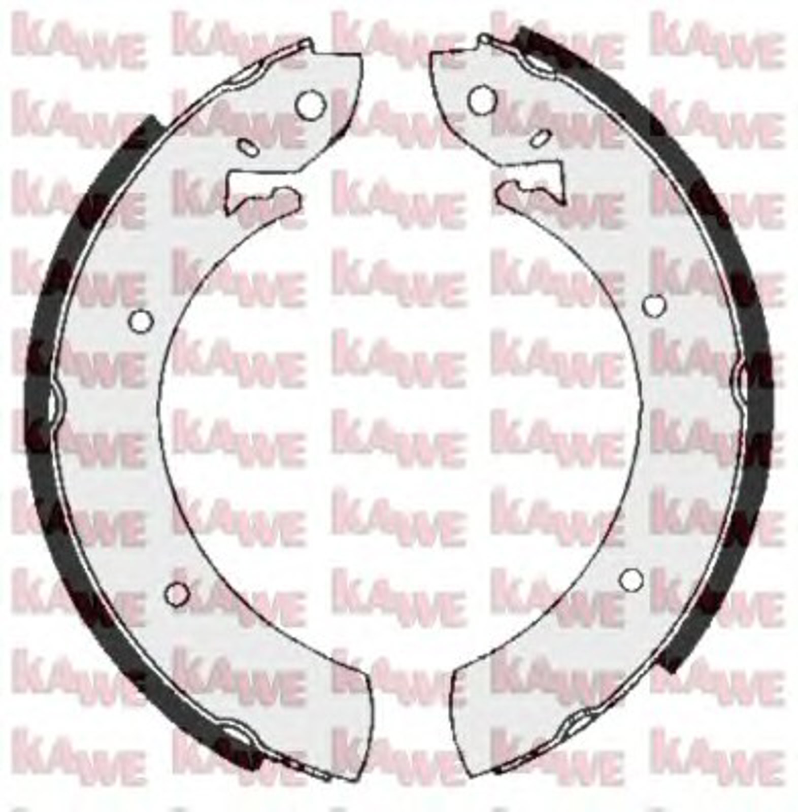 Колодки тормозные барабанные KAWE 01150