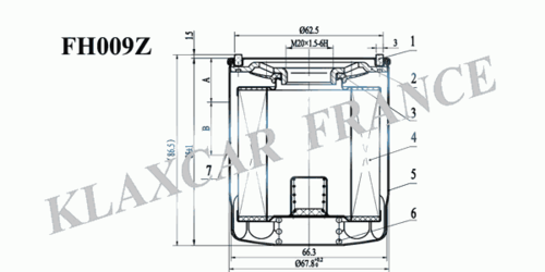 Масляный фильтр KLAXCAR FRANCE FH009Z