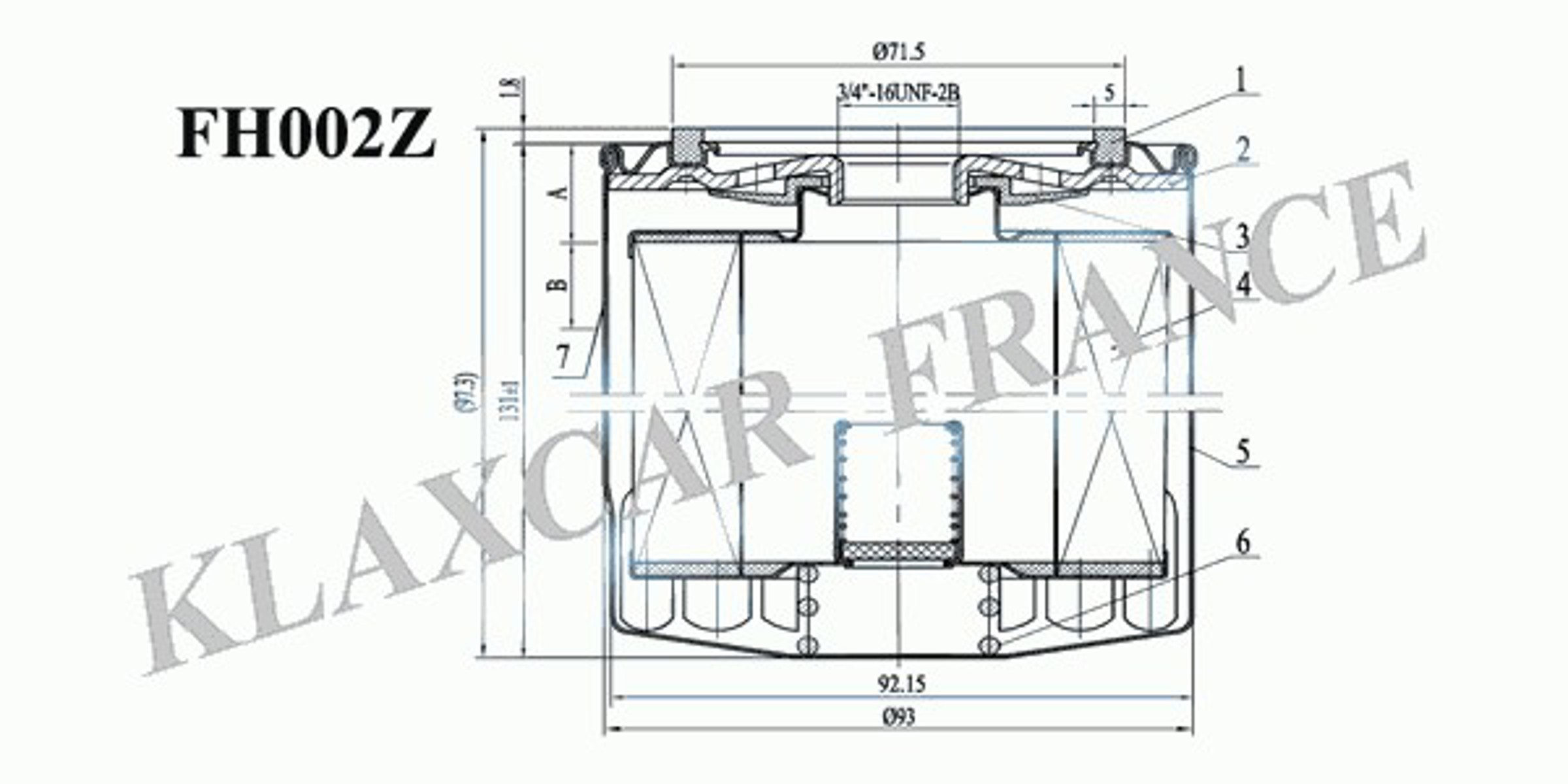 FH002z KLAXCAR Масляный фильтр