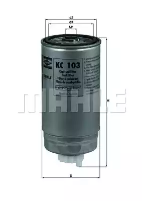 KC103 MAHLE/KNECHT Топливный фильтр