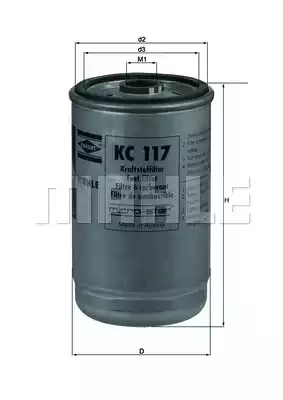 KC117 MAHLE/KNECHT Фильтр топливный