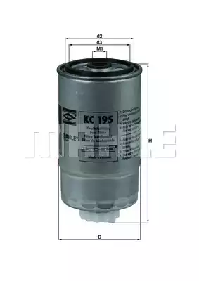 Топливный фильтр MAHLE/KNECHT KC195