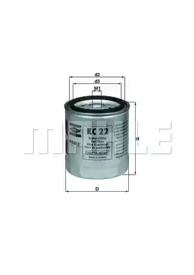 KC22 MAHLE/KNECHT Топливный фильтр