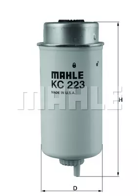 KC223 MAHLE/KNECHT Топливный фильтр