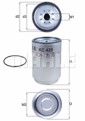 KC429D MAHLE/KNECHT Фильтр топливный