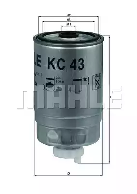 Топливный фильтр MAHLE/KNECHT KC43