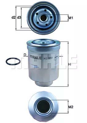 Фильтр топливный MAHLE/KNECHT KC510D