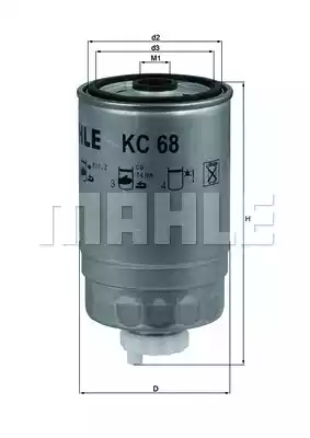 Топливный фильтр MAHLE/KNECHT KC68