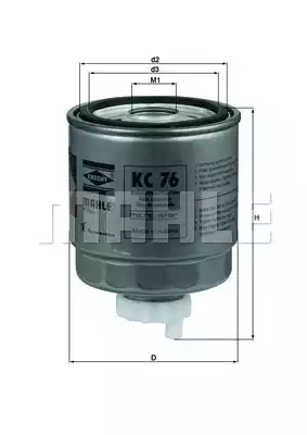 Топливный фильтр MAHLE/KNECHT KC76