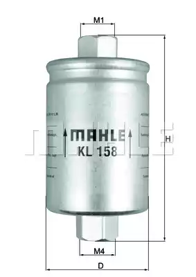 Фильтр топливный MAHLE/KNECHT KL158