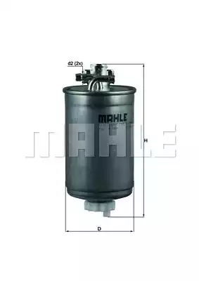 KL180 MAHLE/KNECHT Фильтр топливный