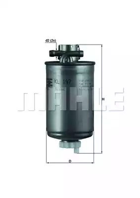 Топливный фильтр MAHLE/KNECHT KL197