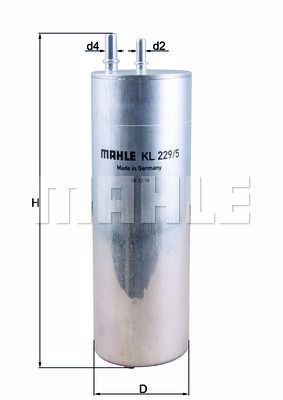 KL229/5 MAHLE/KNECHT Фильтр топливный