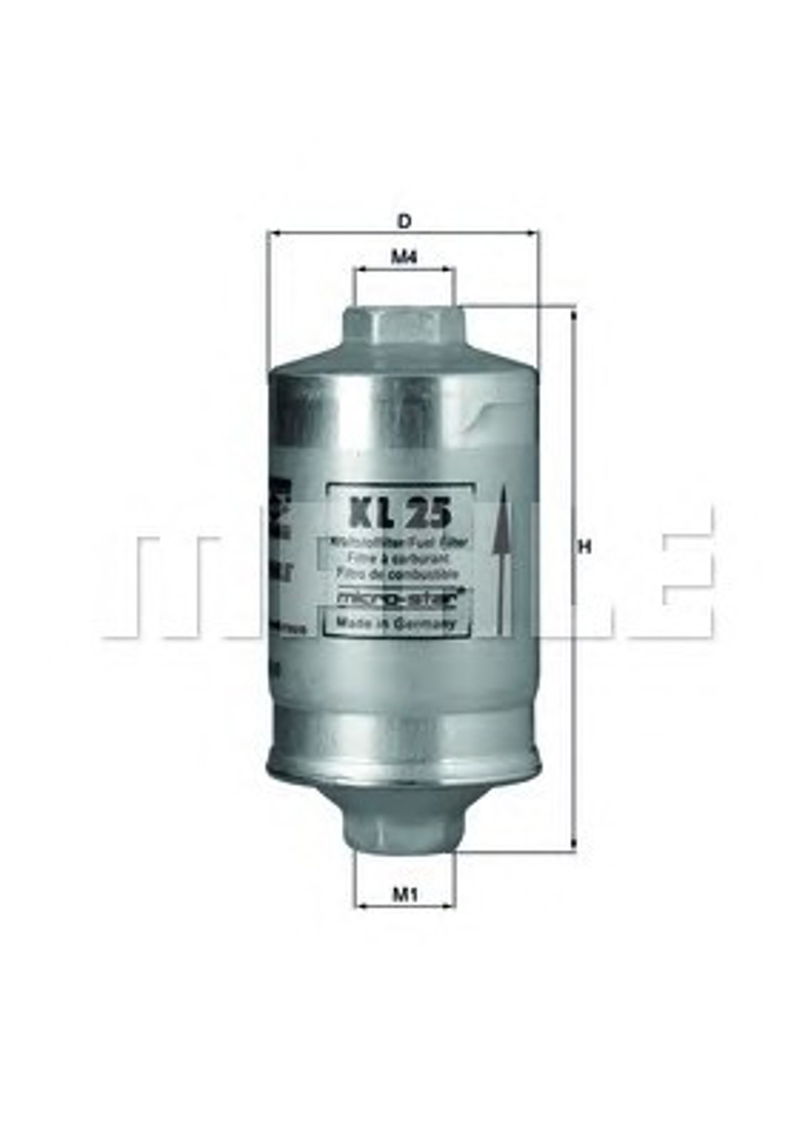 Фильтр топливный MAHLE/KNECHT KL25
