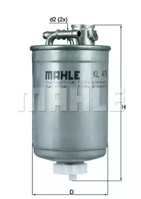 KL476D MAHLE/KNECHT Топливный фильтр