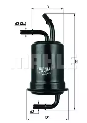 Топливный фильтр MAHLE/KNECHT KL487