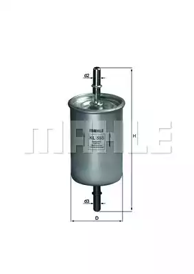 Топливный фильтр MAHLE/KNECHT KL555