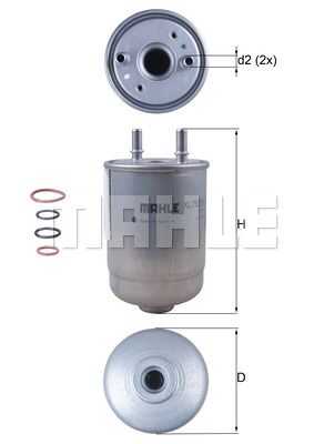Топливный фильтр MAHLE/KNECHT KL752/5D