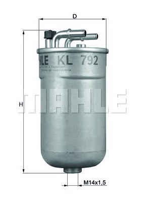 Топливный фильтр MAHLE/KNECHT KL792