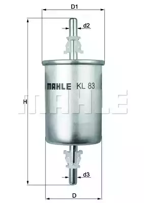 Топливный фильтр MAHLE/KNECHT KL83