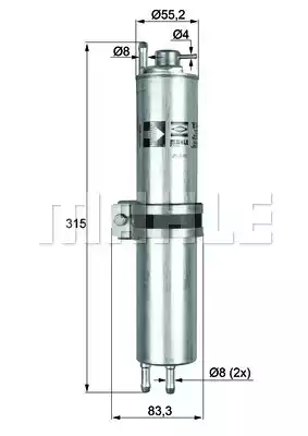 KLH12 MAHLE/KNECHT Топливный фильтр