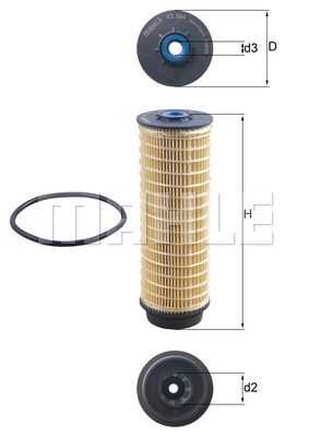 Fuel filter element MAHLE/KNECHT KX564D