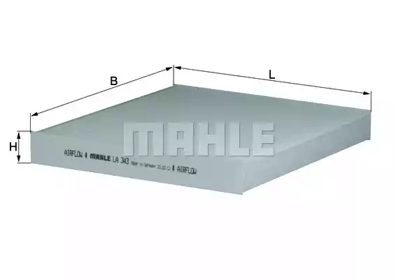 LA343 MAHLE/KNECHT Фильтр салона