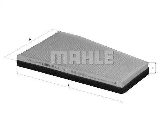 Фильтр воздуха во внутренном пространстве MAHLE/KNECHT LA368