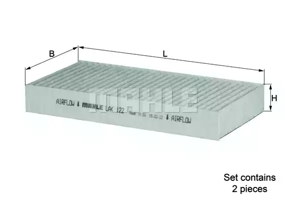 Фильтр салона MAHLE/KNECHT LAK122/S