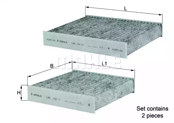 LAK191/S MAHLE/KNECHT Фильтр салона
