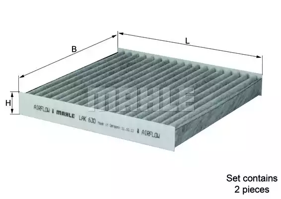 Салонный фильтр MAHLE/KNECHT LAK630/S