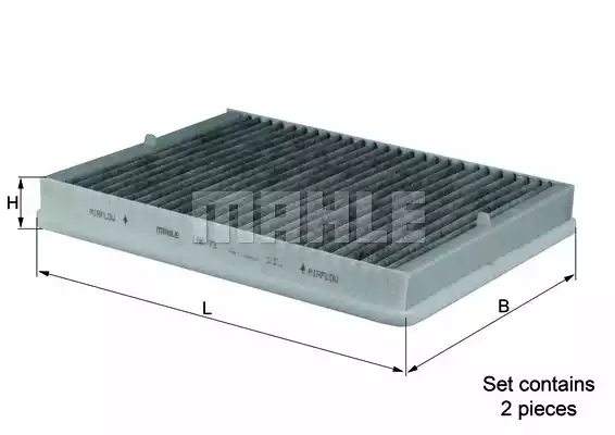 Фильтр салонный угольный MAHLE/KNECHT LAK73/S